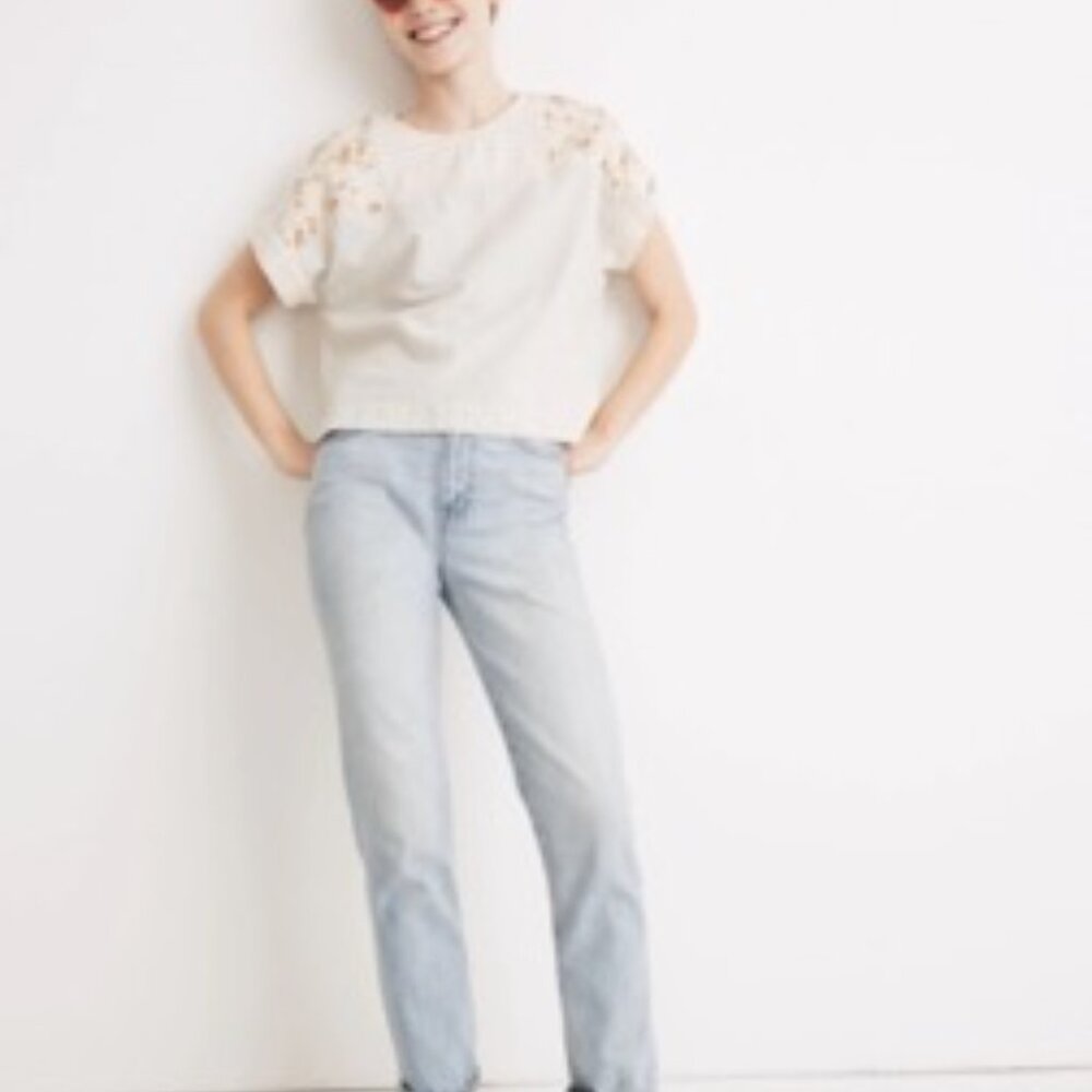 Madewell The New Denim Project Patchwork Top NWT - Picture 2 of 6